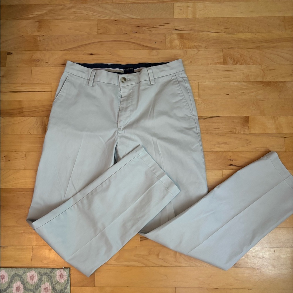 Dockers Khaki Chinos Flat Front Business Casual